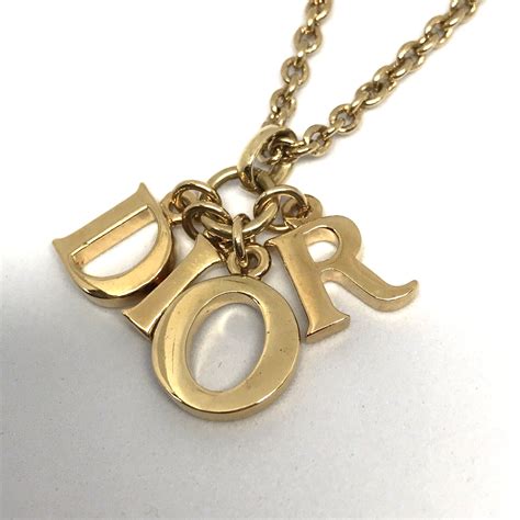 dior logo pendant|christian dior logo necklace.